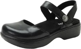 Alegria Women's Opal Leather Shoes with Slingback Open Back Sandals