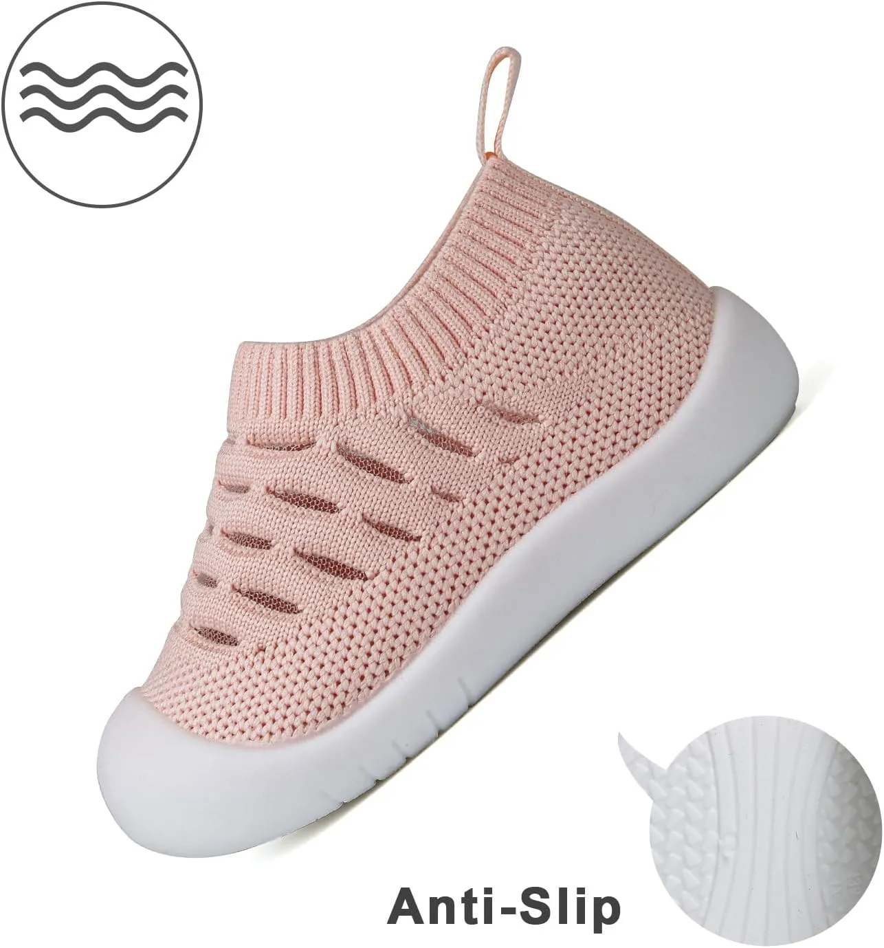 Baby First Walking Shoes Toddler Infant Boys Girls Baby Sneakers Breathable Non-Slip Indoor Floor Baby Sock Slipper with Soft Sole Cotton Mesh