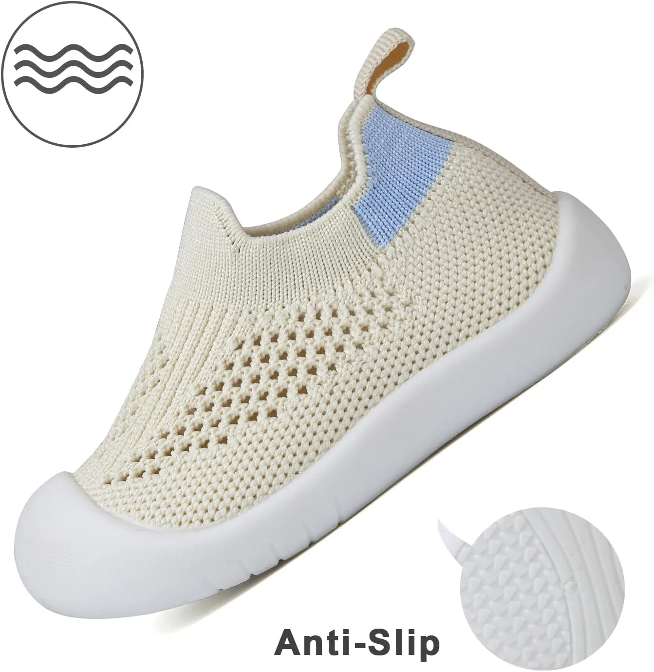 Baby First Walking Shoes Toddler Infant Boys Girls Baby Sneakers Breathable Non-Slip Indoor Floor Baby Sock Slipper with Soft Sole Cotton Mesh
