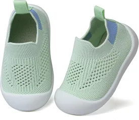 Baby First Walking Shoes Toddler Infant Boys Girls Baby Sneakers Breathable Non-Slip Indoor Floor Baby Sock Slipper with Soft Sole Cotton Mesh