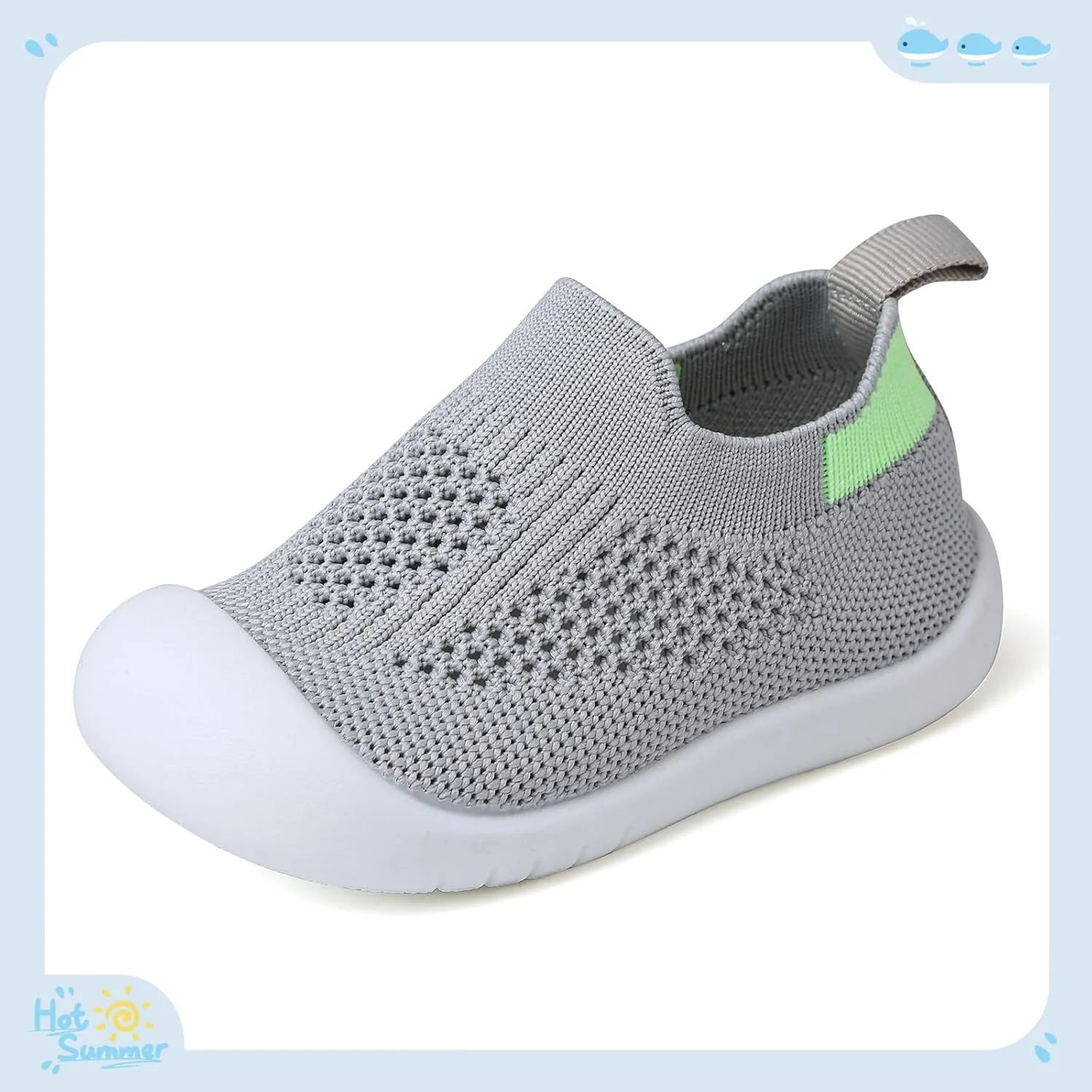 Baby First Walking Shoes Toddler Infant Boys Girls Baby Sneakers Breathable Non-Slip Indoor Floor Baby Sock Slipper with Soft Sole Cotton Mesh