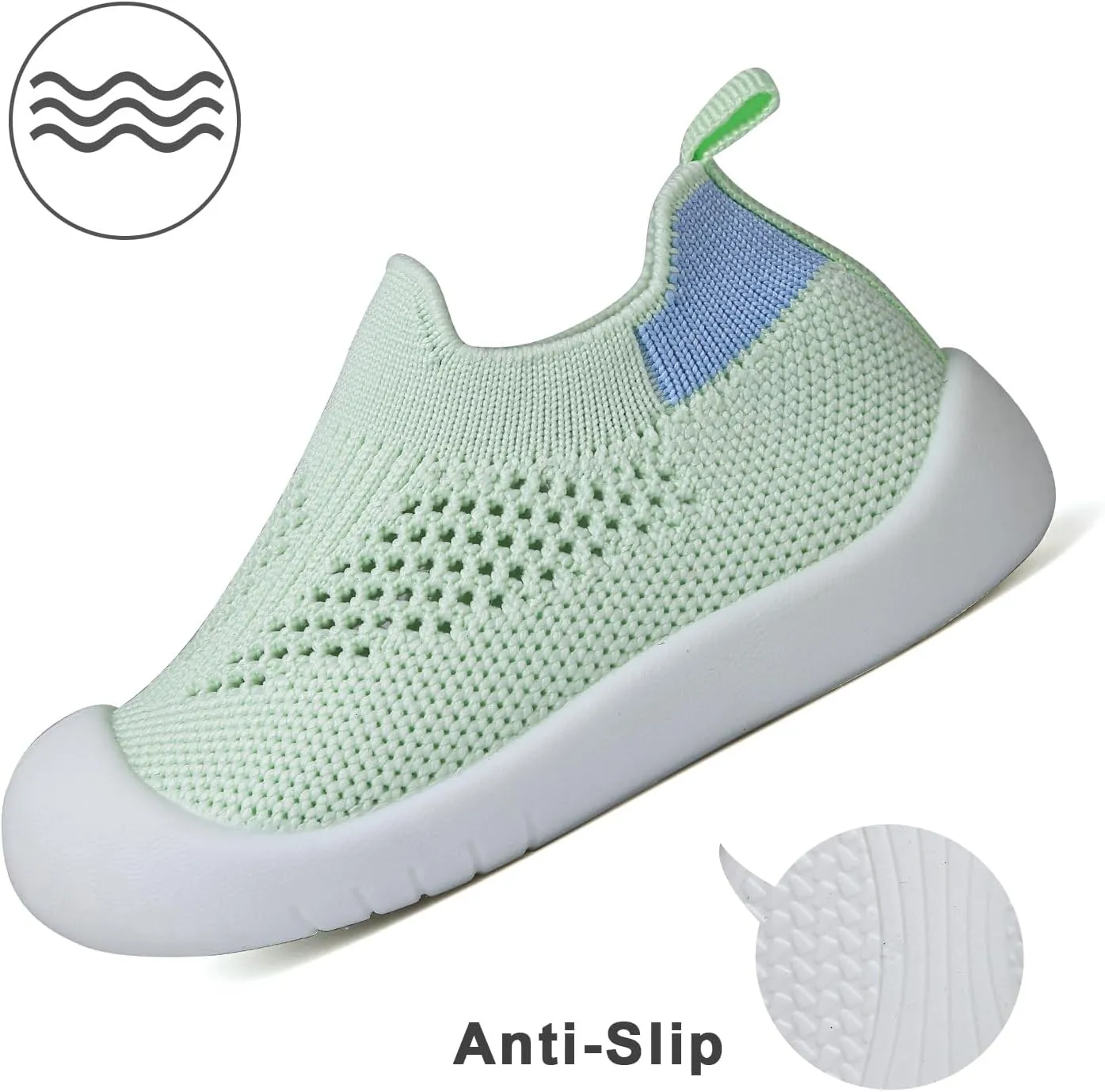 Baby First Walking Shoes Toddler Infant Boys Girls Baby Sneakers Breathable Non-Slip Indoor Floor Baby Sock Slipper with Soft Sole Cotton Mesh