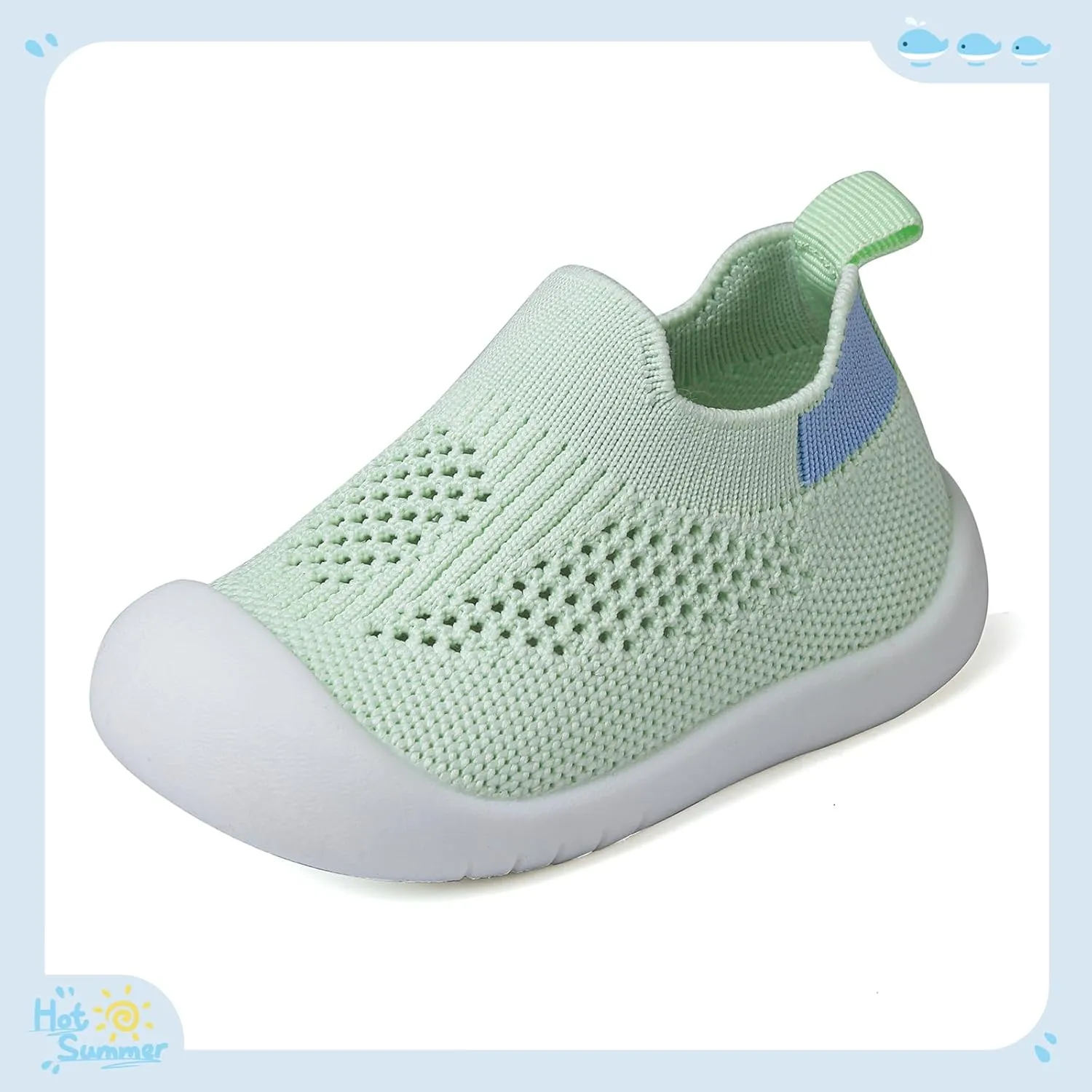 Baby First Walking Shoes Toddler Infant Boys Girls Baby Sneakers Breathable Non-Slip Indoor Floor Baby Sock Slipper with Soft Sole Cotton Mesh