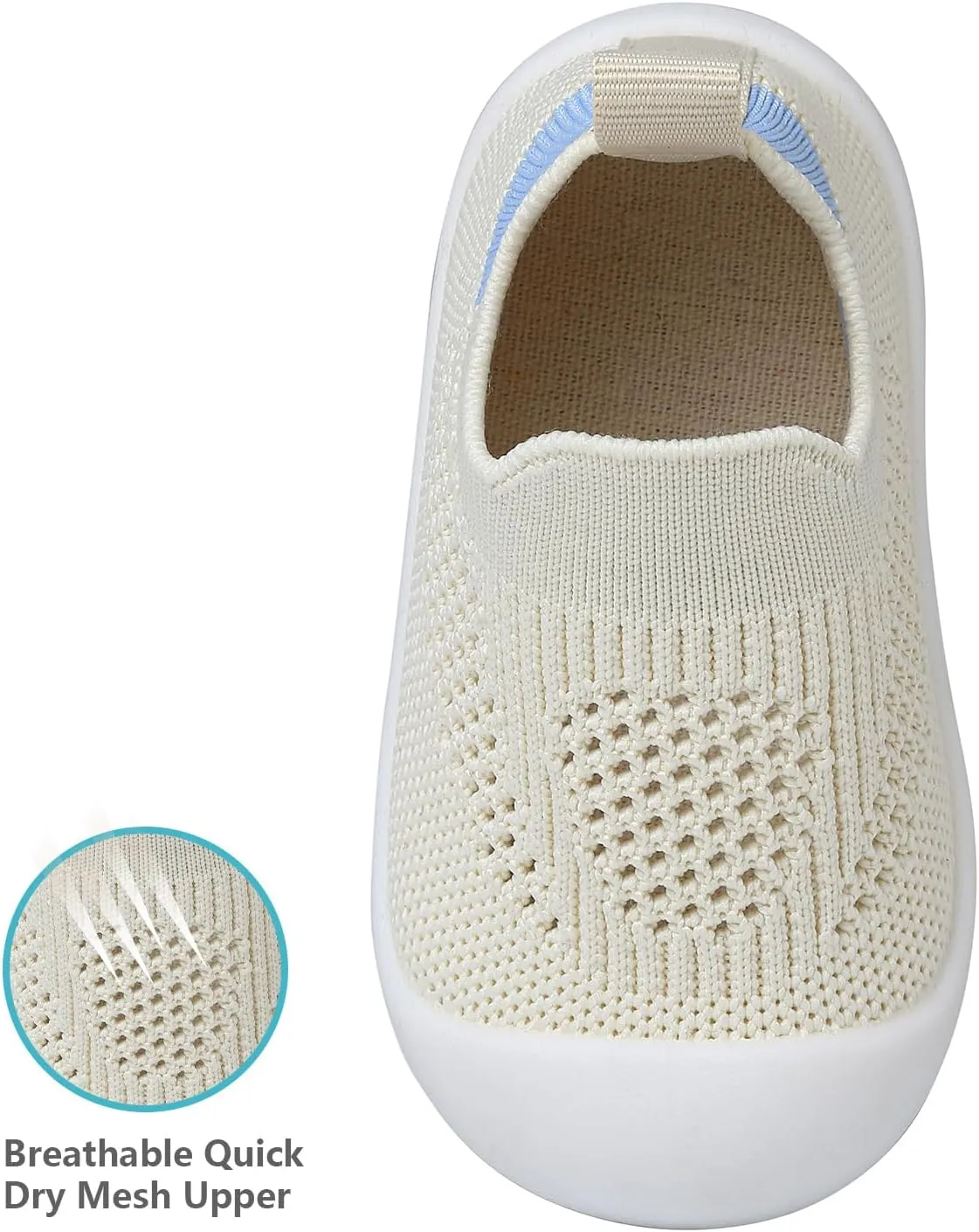 Baby First Walking Shoes Toddler Infant Boys Girls Baby Sneakers Breathable Non-Slip Indoor Floor Baby Sock Slipper with Soft Sole Cotton Mesh