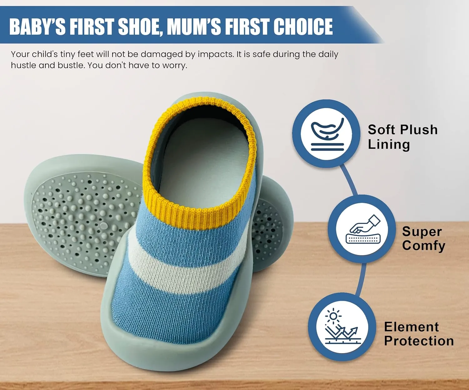 Baby Shoes Boys Girls First Walking Shoes Non Slip Soft Sole Sneakers Toddler Infant Babygirl Sock Shoes