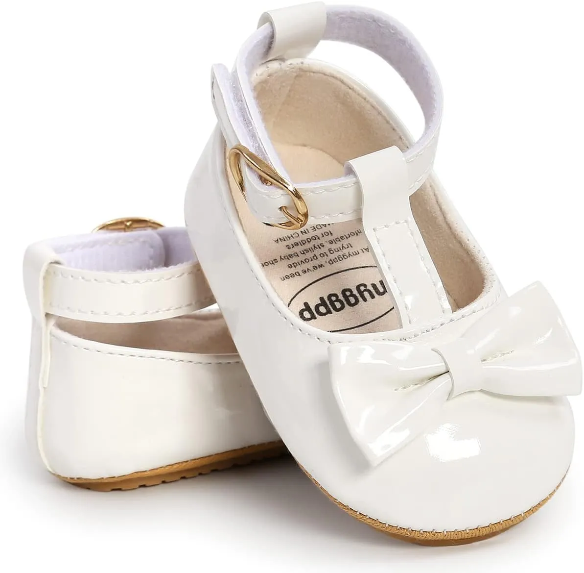 Baby Shoes Girls Mary Jane Flats Non Slip Soft Sole PU Leather Infant Toddler Sneakers First Walkers Party Christmas Dress Shoes