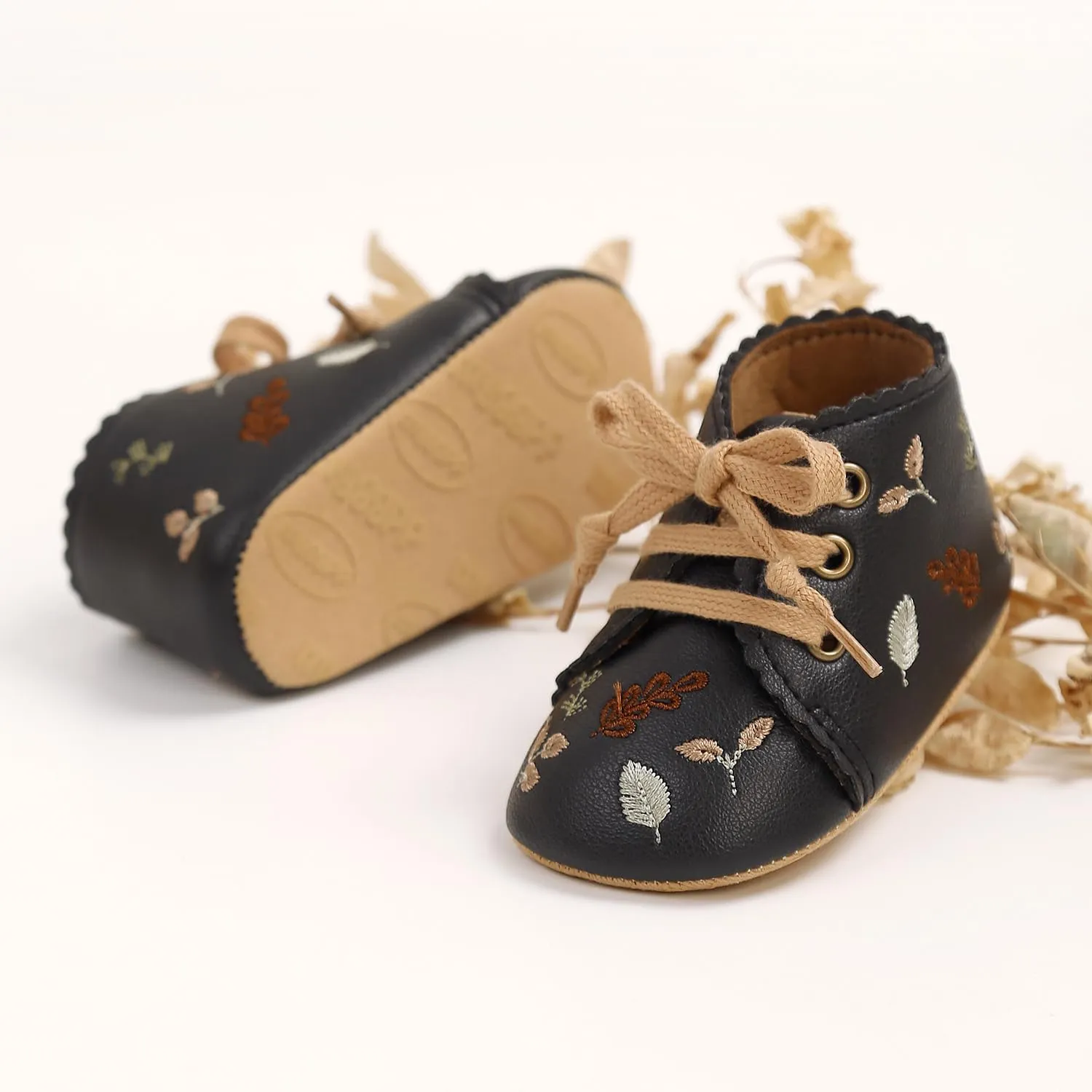 Baby Shoes Girls Mary Jane Flats Non Slip Soft Sole PU Leather Infant Toddler Sneakers First Walkers Party Christmas Dress Shoes