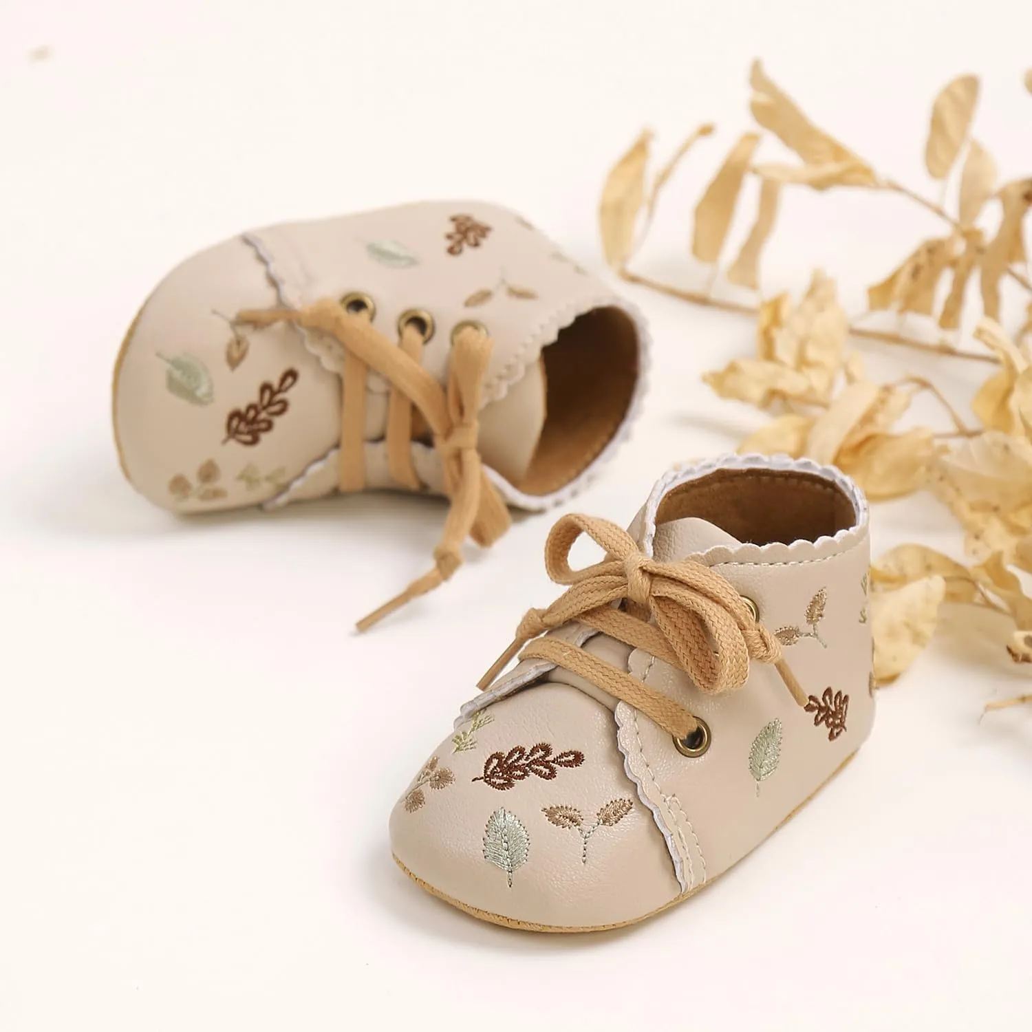 Baby Shoes Girls Mary Jane Flats Non Slip Soft Sole PU Leather Infant Toddler Sneakers First Walkers Party Christmas Dress Shoes