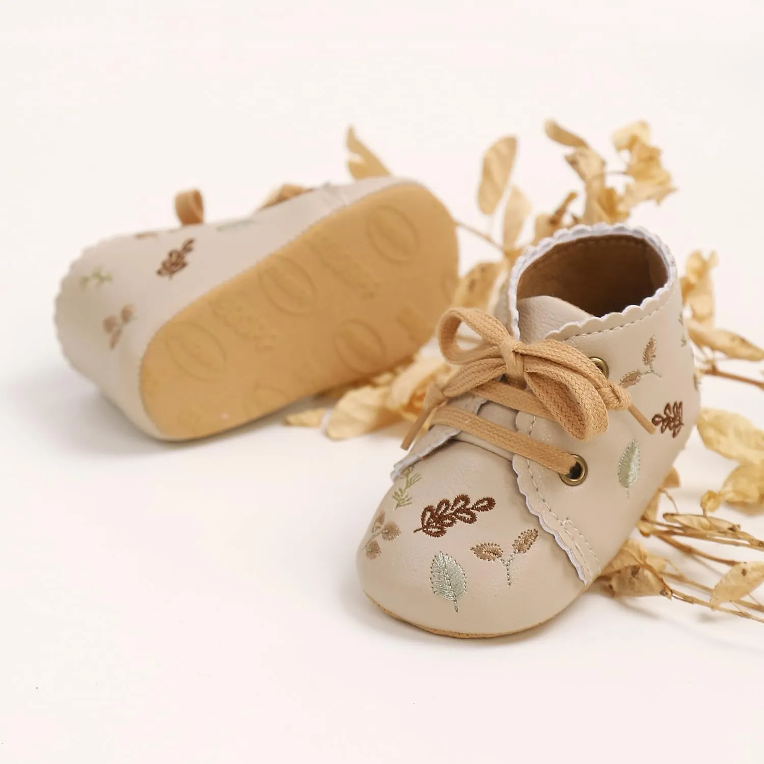 Baby Shoes Girls Mary Jane Flats Non Slip Soft Sole PU Leather Infant Toddler Sneakers First Walkers Party Christmas Dress Shoes