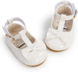 Baby Shoes Girls Mary Jane Flats Non Slip Soft Sole PU Leather Infant Toddler Sneakers First Walkers Party Christmas Dress Shoes