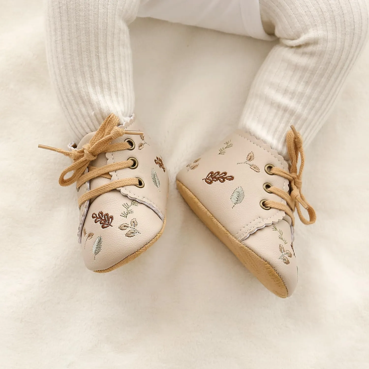 Baby Shoes Girls Mary Jane Flats Non Slip Soft Sole PU Leather Infant Toddler Sneakers First Walkers Party Christmas Dress Shoes