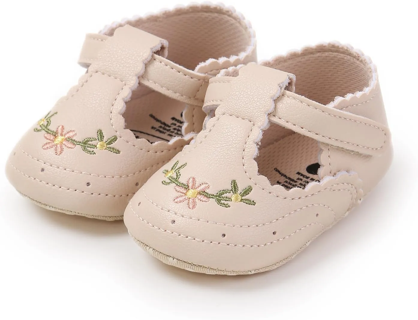 Baby Shoes Girls Mary Jane Flats Non Slip Soft Sole PU Leather Infant Toddler Sneakers First Walkers Party Christmas Dress Shoes