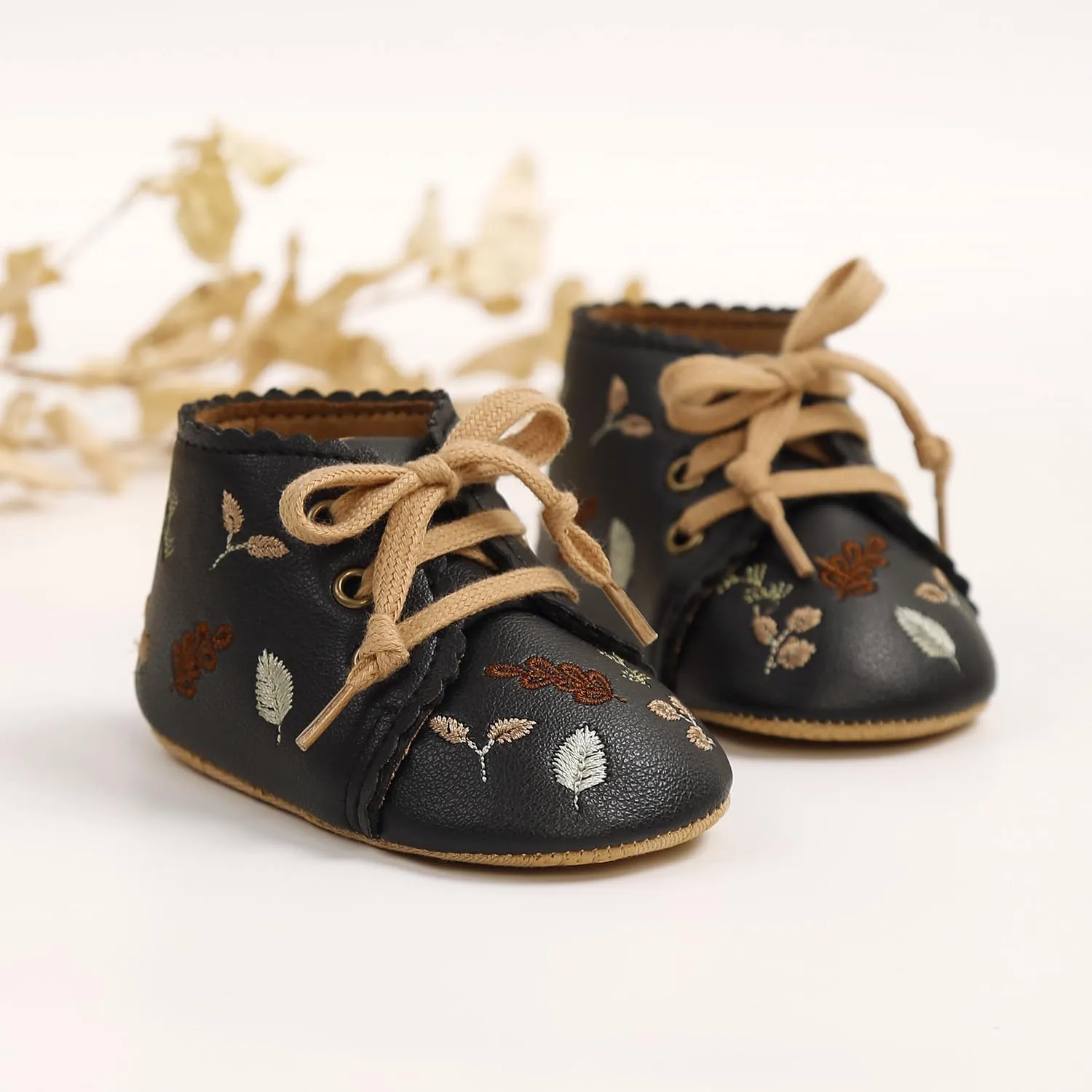 Baby Shoes Girls Mary Jane Flats Non Slip Soft Sole PU Leather Infant Toddler Sneakers First Walkers Party Christmas Dress Shoes