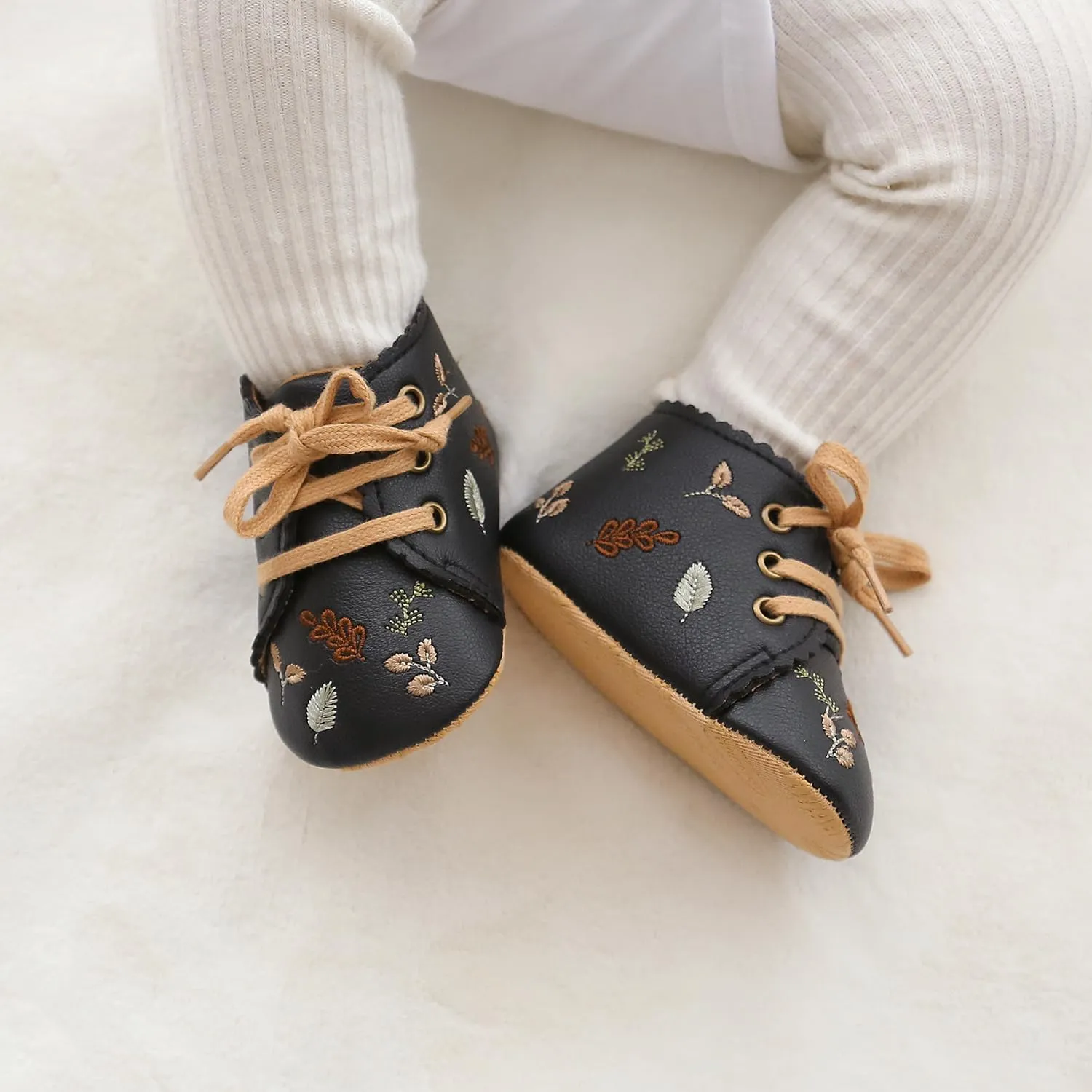 Baby Shoes Girls Mary Jane Flats Non Slip Soft Sole PU Leather Infant Toddler Sneakers First Walkers Party Christmas Dress Shoes