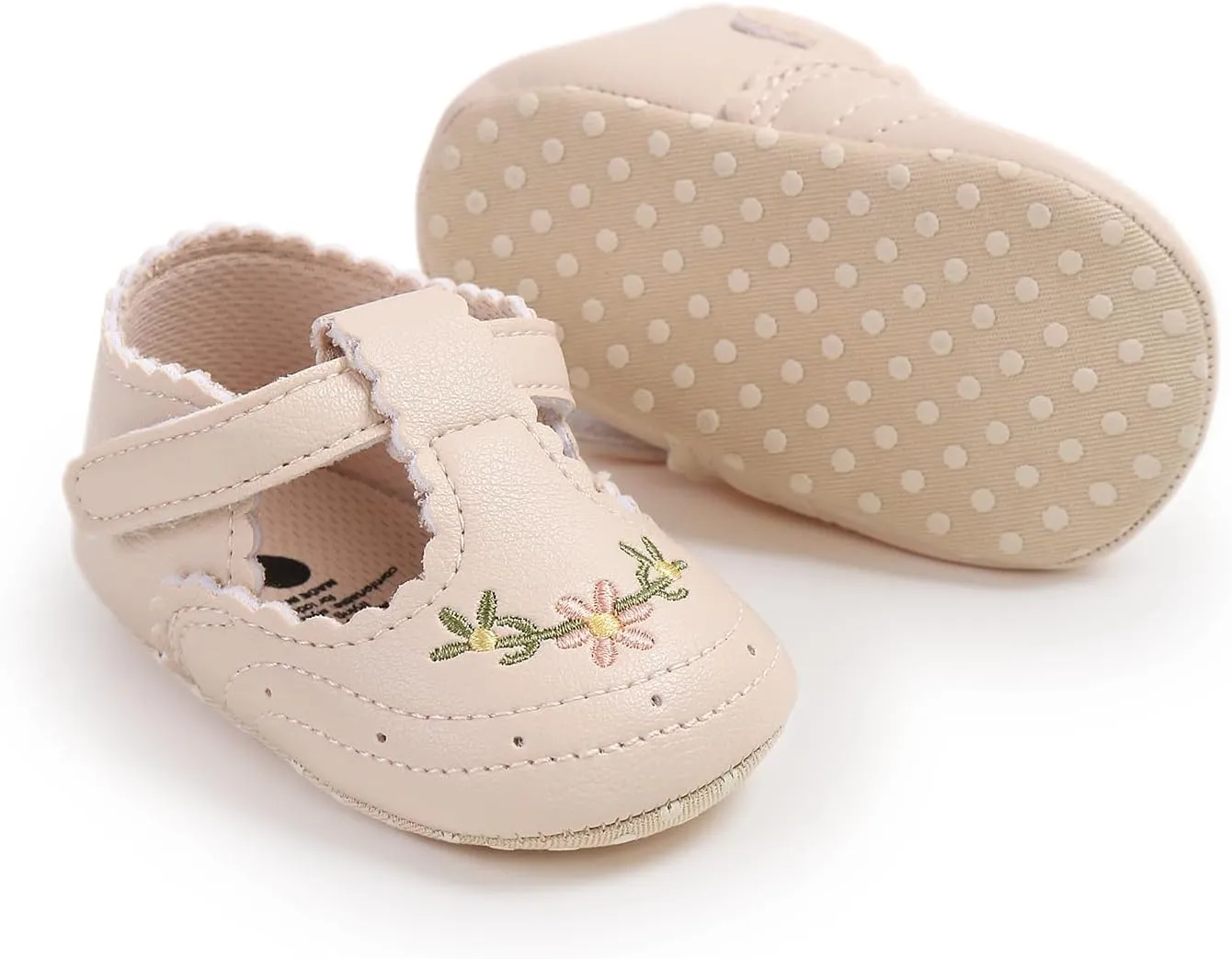 Baby Shoes Girls Mary Jane Flats Non Slip Soft Sole PU Leather Infant Toddler Sneakers First Walkers Party Christmas Dress Shoes
