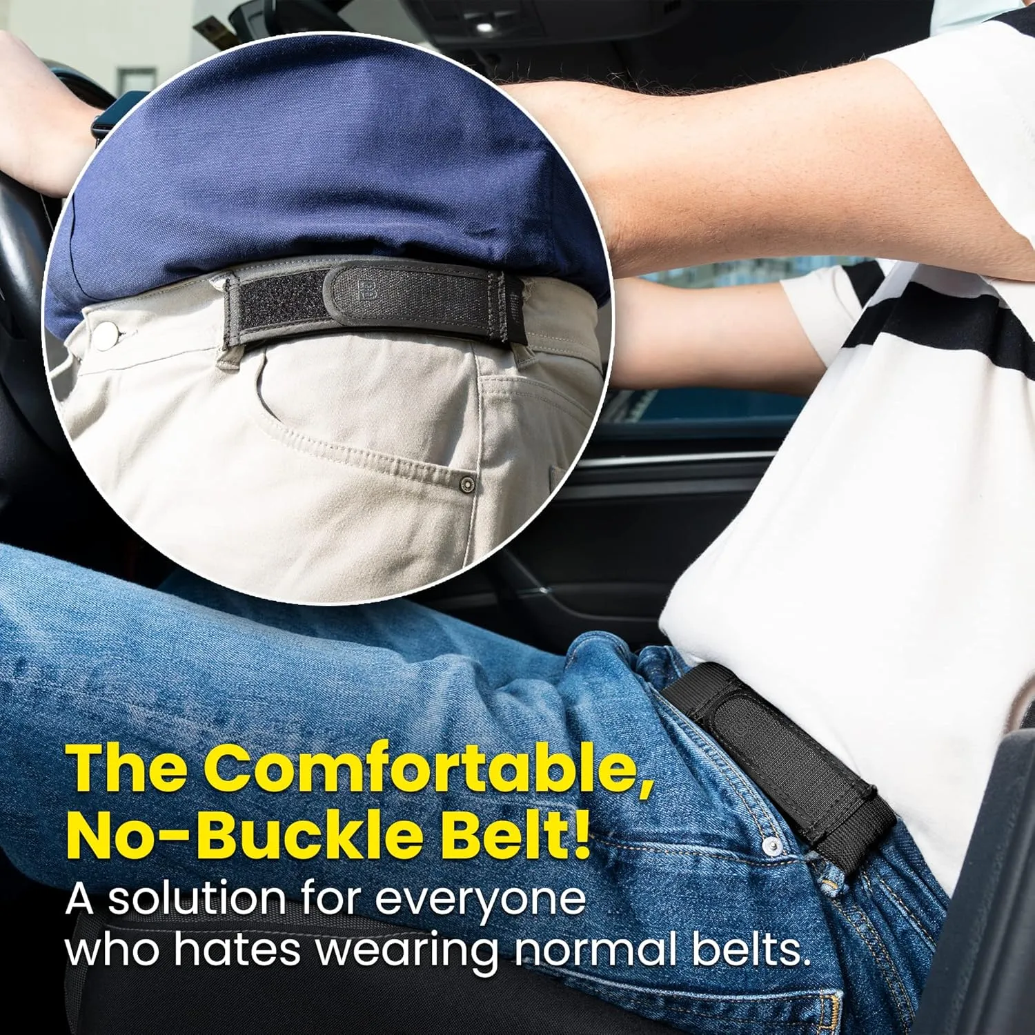 BeltBro Titan No Buckle Elastic Belt For Men ?? Fits 1.5 Inch Belt Loops, Comfortable and Easy To Use