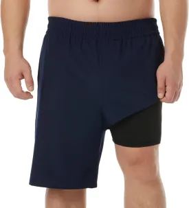 BRISIRA Big and Tall Mens Swim Trunks Swim Shorts Compression Liner Swimsuit Bathing Suit Board Shorts 1X-6X