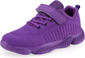 Casbeam Kids Breathable Sneakers Mesh Lightweight Easy Walk Casual Sport Strap Athletic Running Shoes for Boys Girls