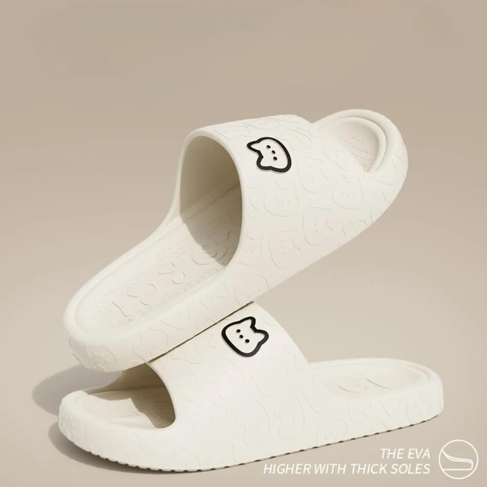 Cat Slippers - Female Summer Non-slip Indoor Home Bathroom Cute Cat Slippers At Home