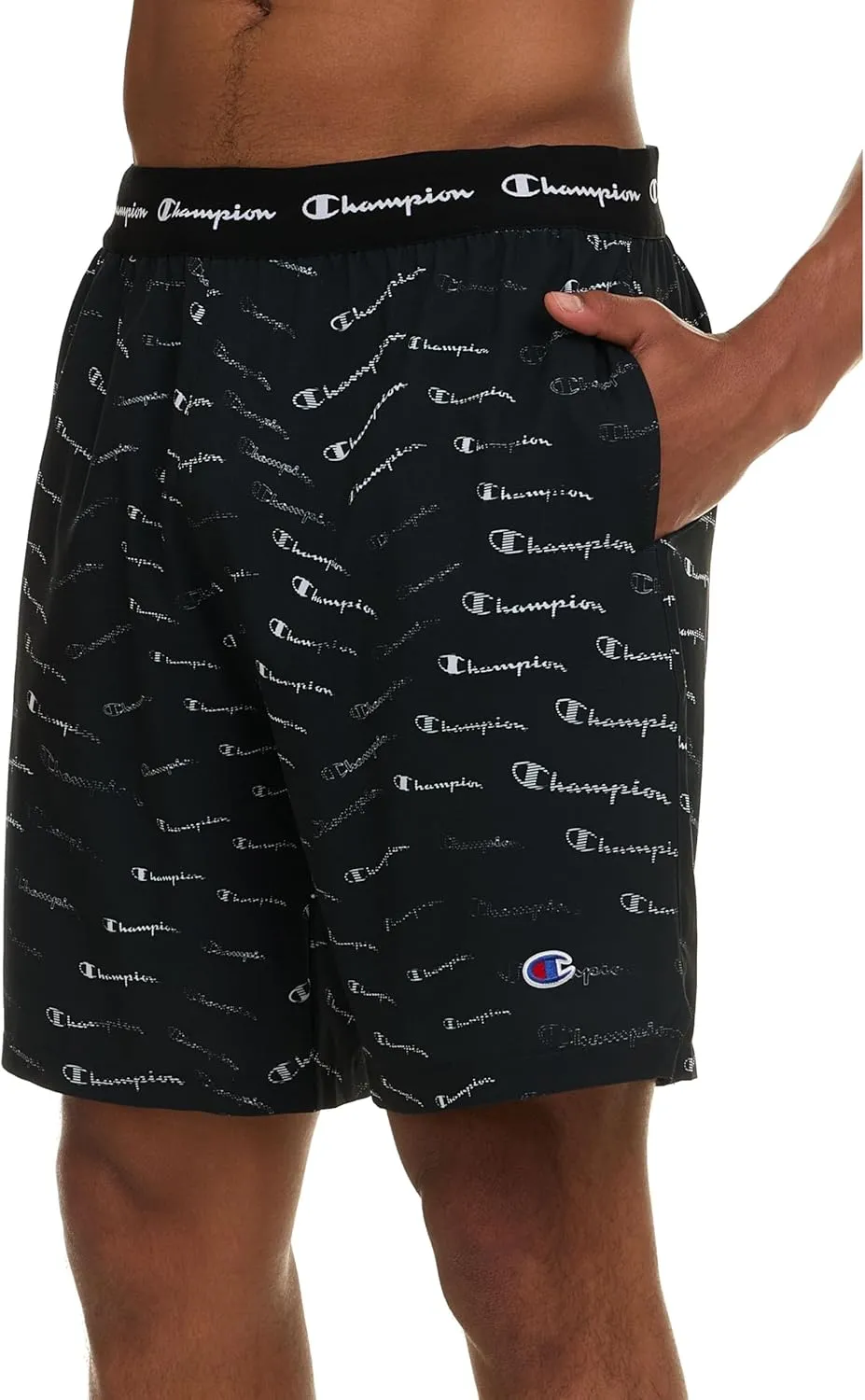 Champion Mens Swim Trunks with Mesh Liner, 7" Inseam Quick Drying Mens Bathing Suit, Board Shorts for Swimming and Beach