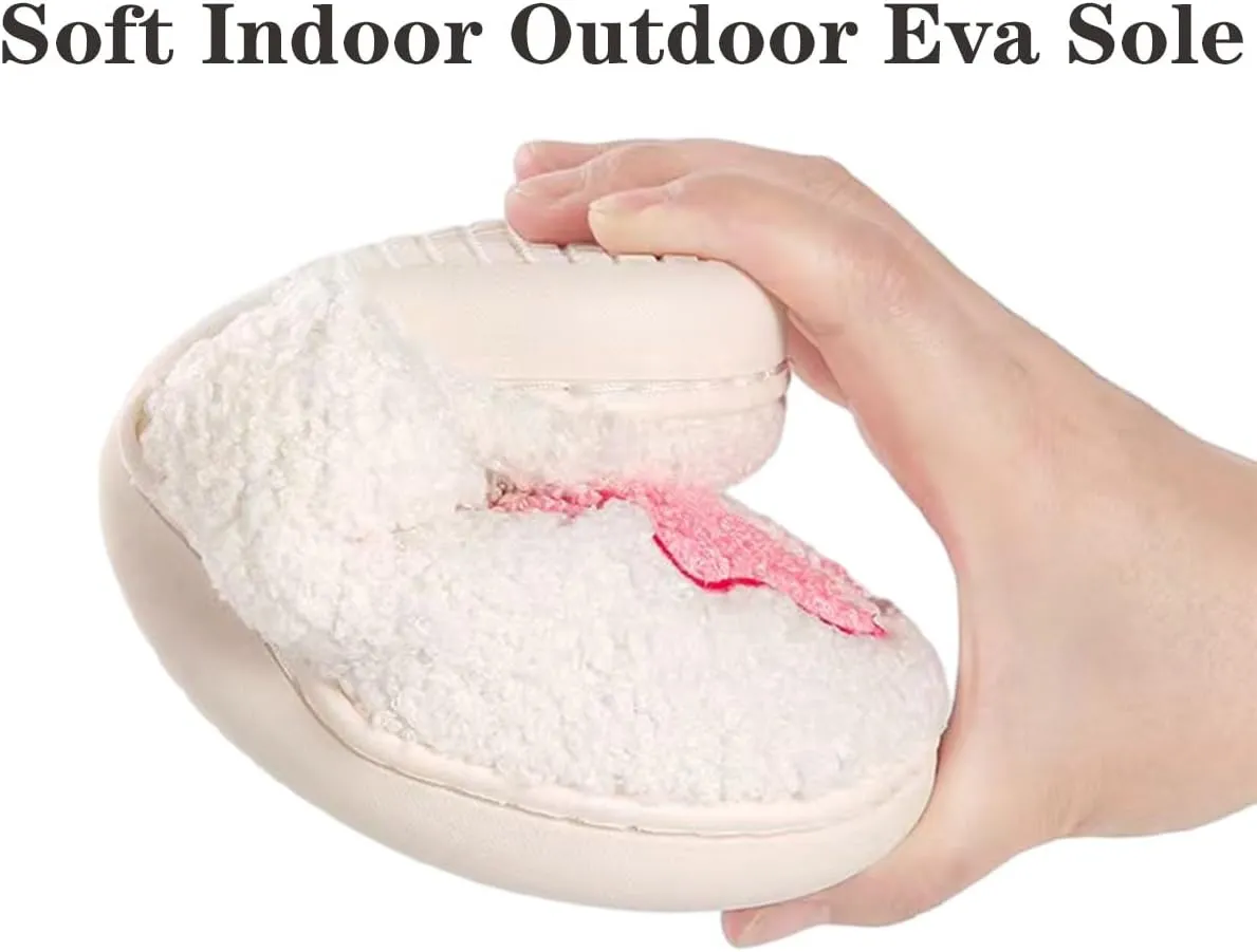 Comfy House Slippers For Women Men, Ladies Fuzzy Bedroom Slippers,indoor Outdoor Memory Foam Shoes