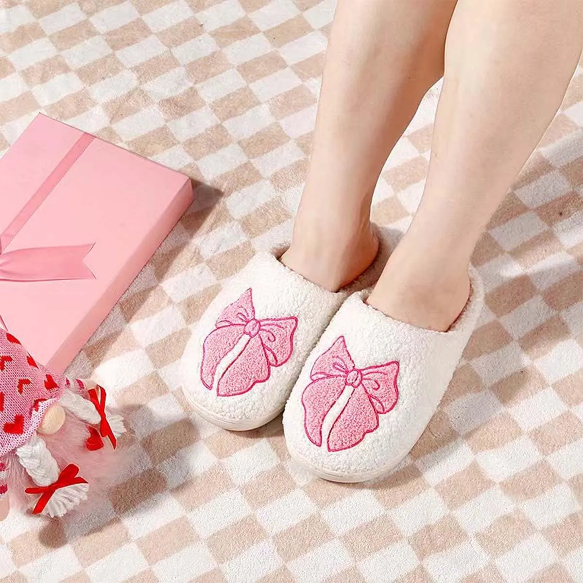 Comfy House Slippers For Women Men, Ladies Fuzzy Bedroom Slippers,indoor Outdoor Memory Foam Shoes