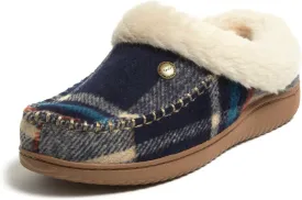 Dearfoams Women's Atley Indoor/Outdoor Fuzzy Memory Foam Clog Slipper