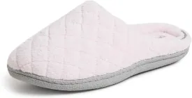 Dearfoams Women's Memory Foam Washable Leslie Clog House Slipper with Wide Widths