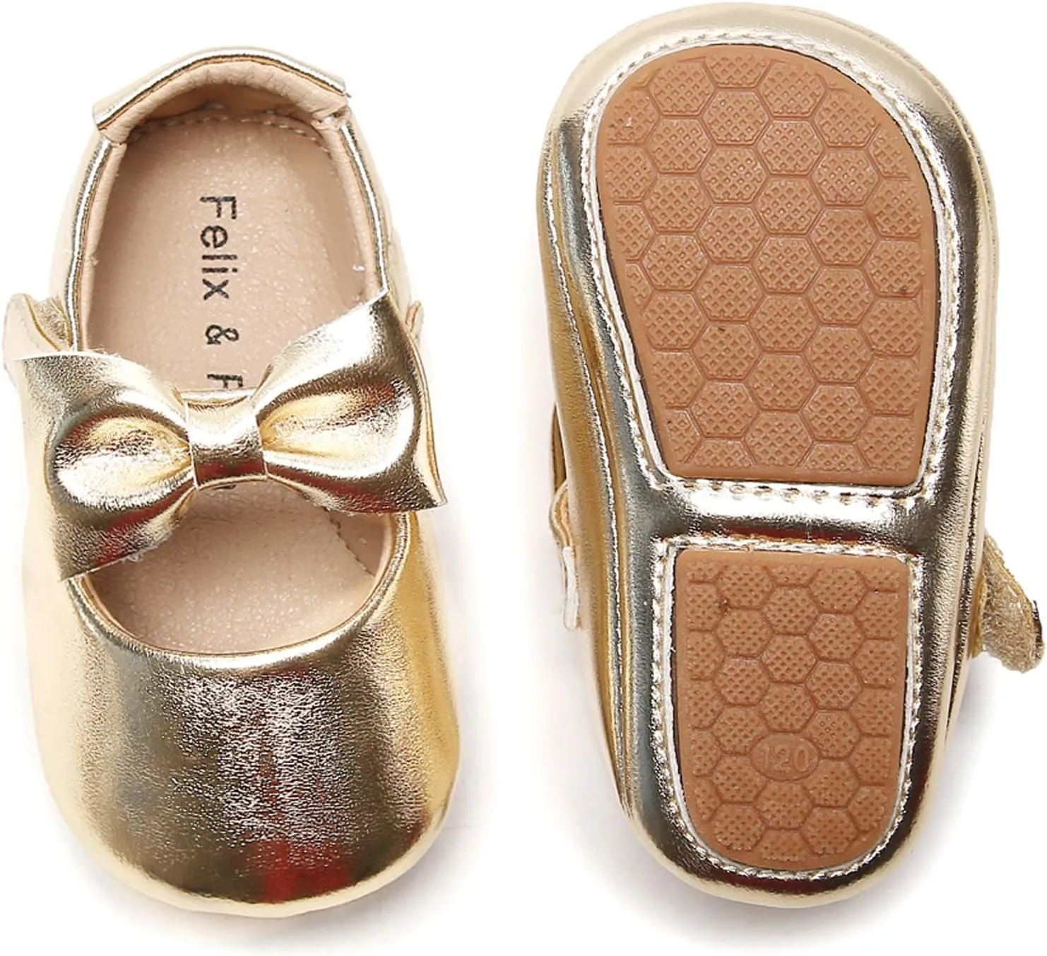 Felix & Flora Soft Sole Baby Shoes - Infant Baby Walking Shoes Moccasinss Rubber Sole Crib Shoes