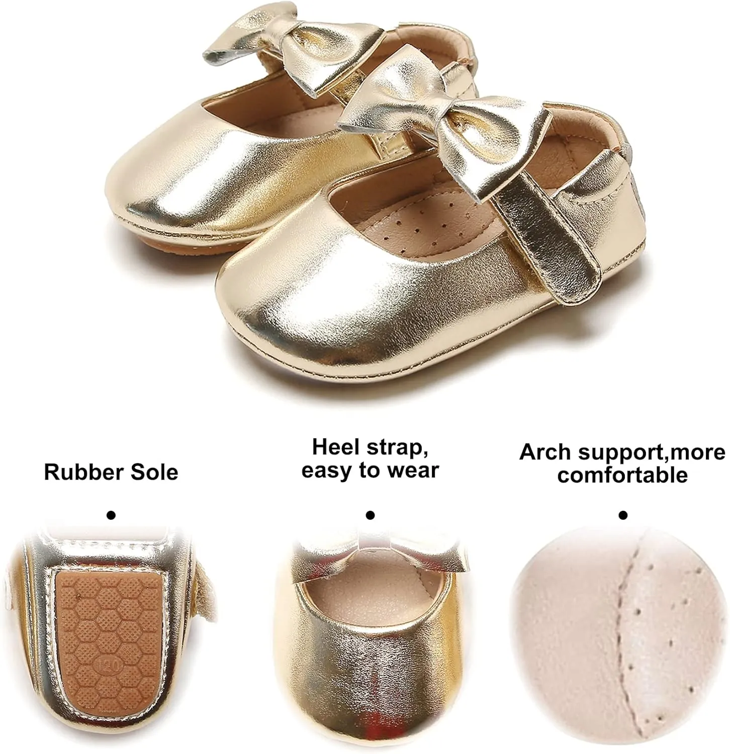 Felix & Flora Soft Sole Baby Shoes - Infant Baby Walking Shoes Moccasinss Rubber Sole Crib Shoes