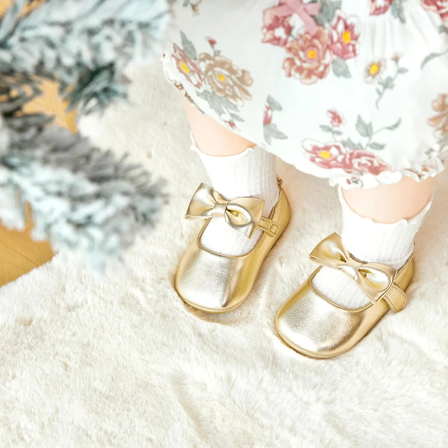 Felix & Flora Soft Sole Baby Shoes - Infant Baby Walking Shoes Moccasinss Rubber Sole Crib Shoes