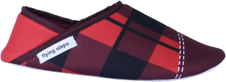Flyingsteps Slippers for Men, Home Shoes, Non-Slip Sole, Warm and Comfortable, Plush Lining, Suitable for Bedroom, Bathroom, Living Room