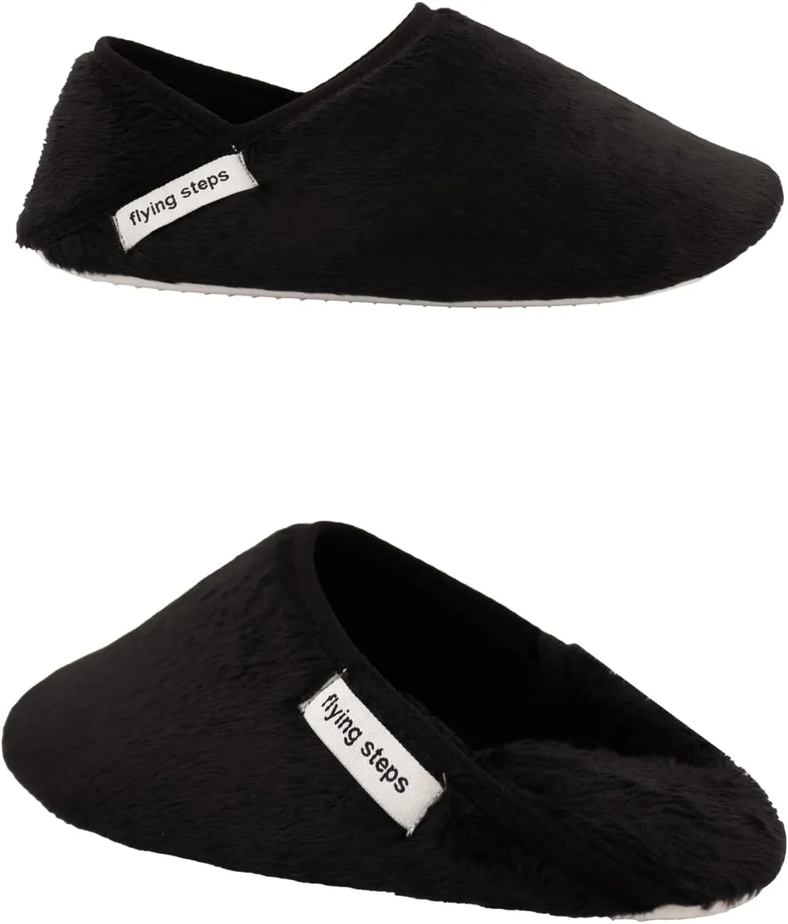 Flyingsteps Slippers for Men, Home Shoes, Non-Slip Sole, Warm and Comfortable, Plush Lining, Suitable for Bedroom, Bathroom, Living Room