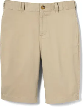 French Toast Boys' Adjustable Waist Stretch Flat Front Shorts (Standard & Husky) for School Uniform