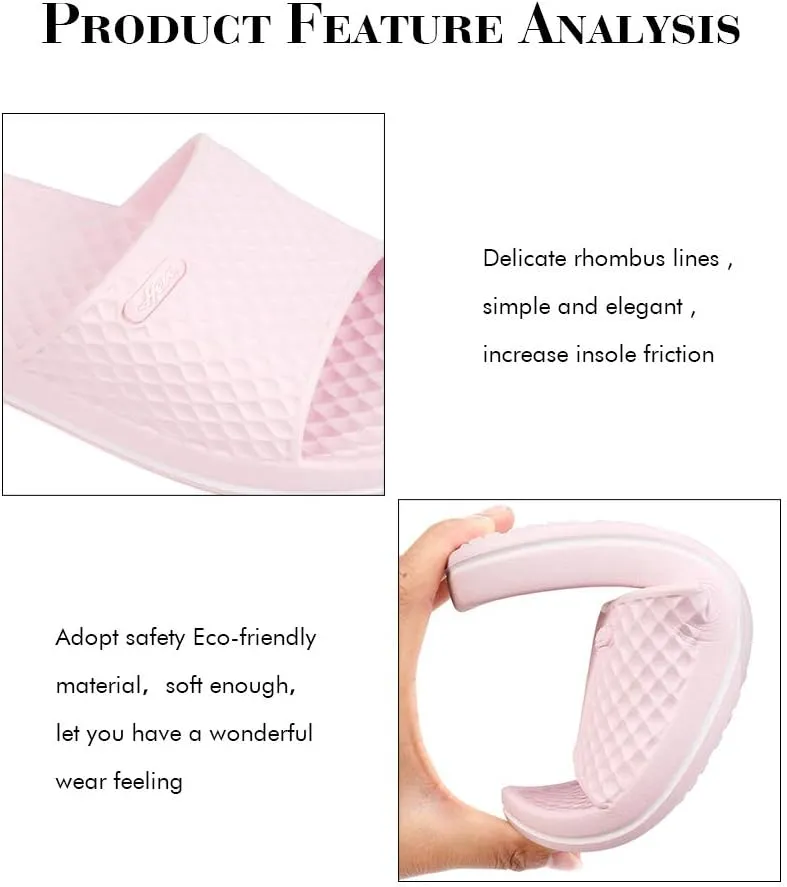 FUNKYMONKEY Womens Bathroom Shower Slippers Indoor Home Beach Non Slip Sandal