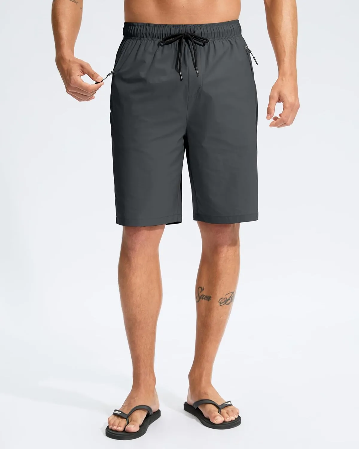 G Gradual Men's Swim Trunks 9" Quick Dry Swimming Board Shorts with Zipper Pockets Swimwear Bathing Suit for Men No Liner