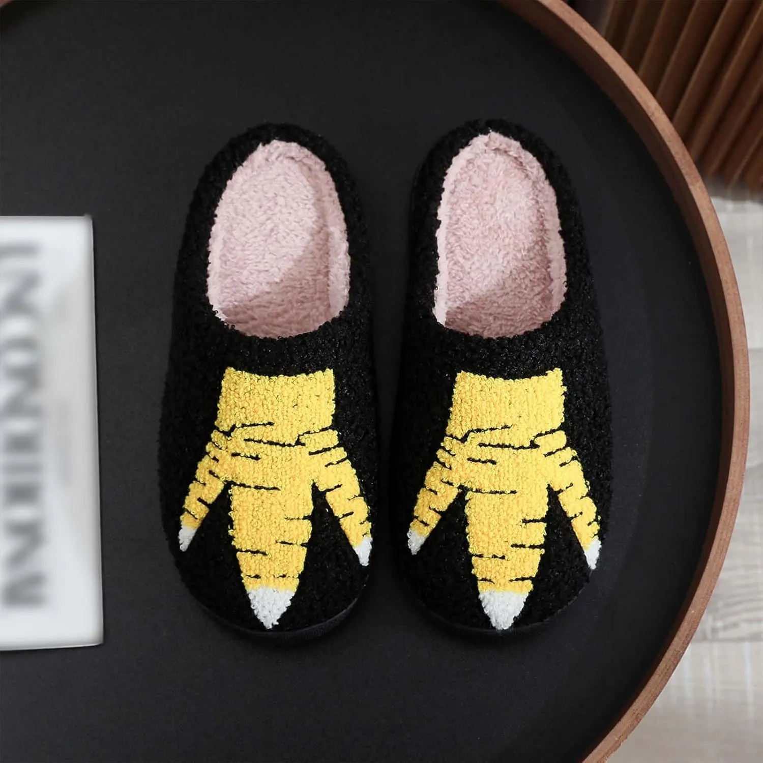 Highland Cow Slippers for Women Plush Scottish Highland Cow Animal Slippers Warm Non Slip Home Indoor Slippers