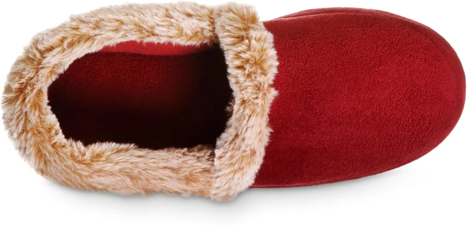 isotoner Women's Memory Foam Microsuede a Line Eco Comfort Recycled Slippers