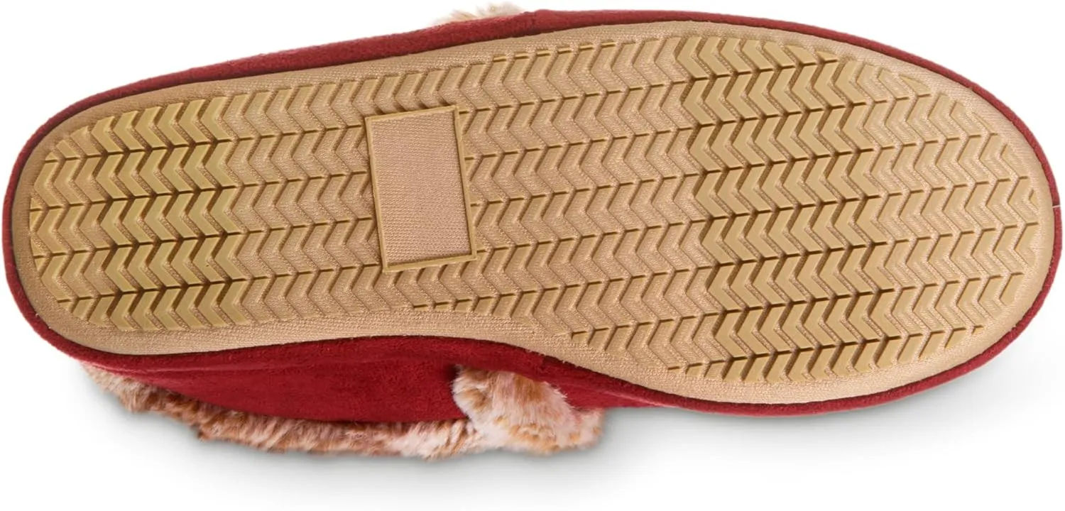 isotoner Women's Memory Foam Microsuede a Line Eco Comfort Recycled Slippers