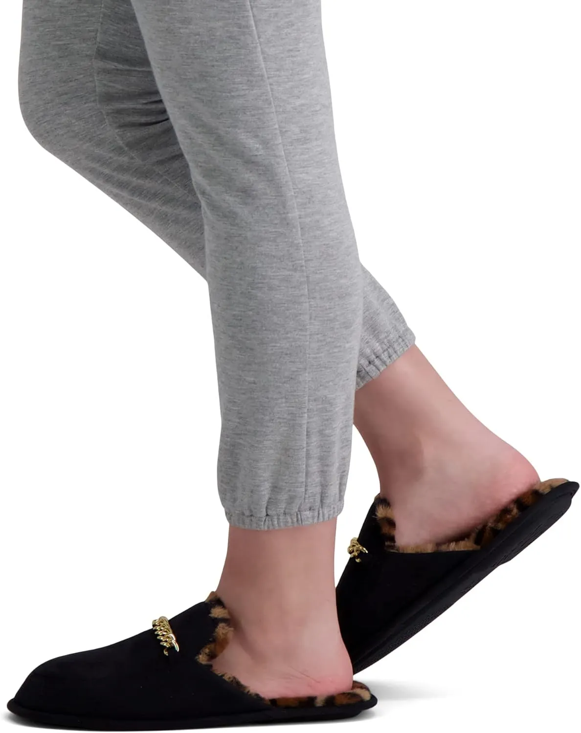 Jessica Simpson Women's Plush Fashion Scuff Slipper House Shoe with Memory Foam