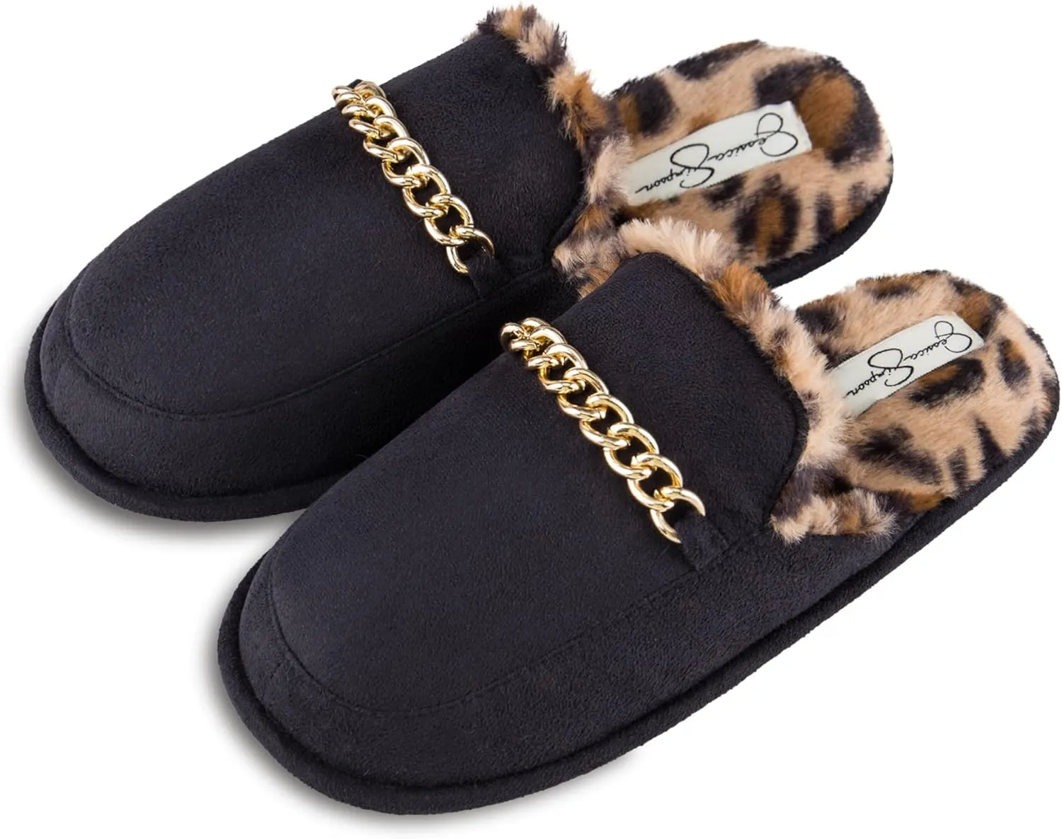 Jessica Simpson Women's Plush Fashion Scuff Slipper House Shoe with Memory Foam