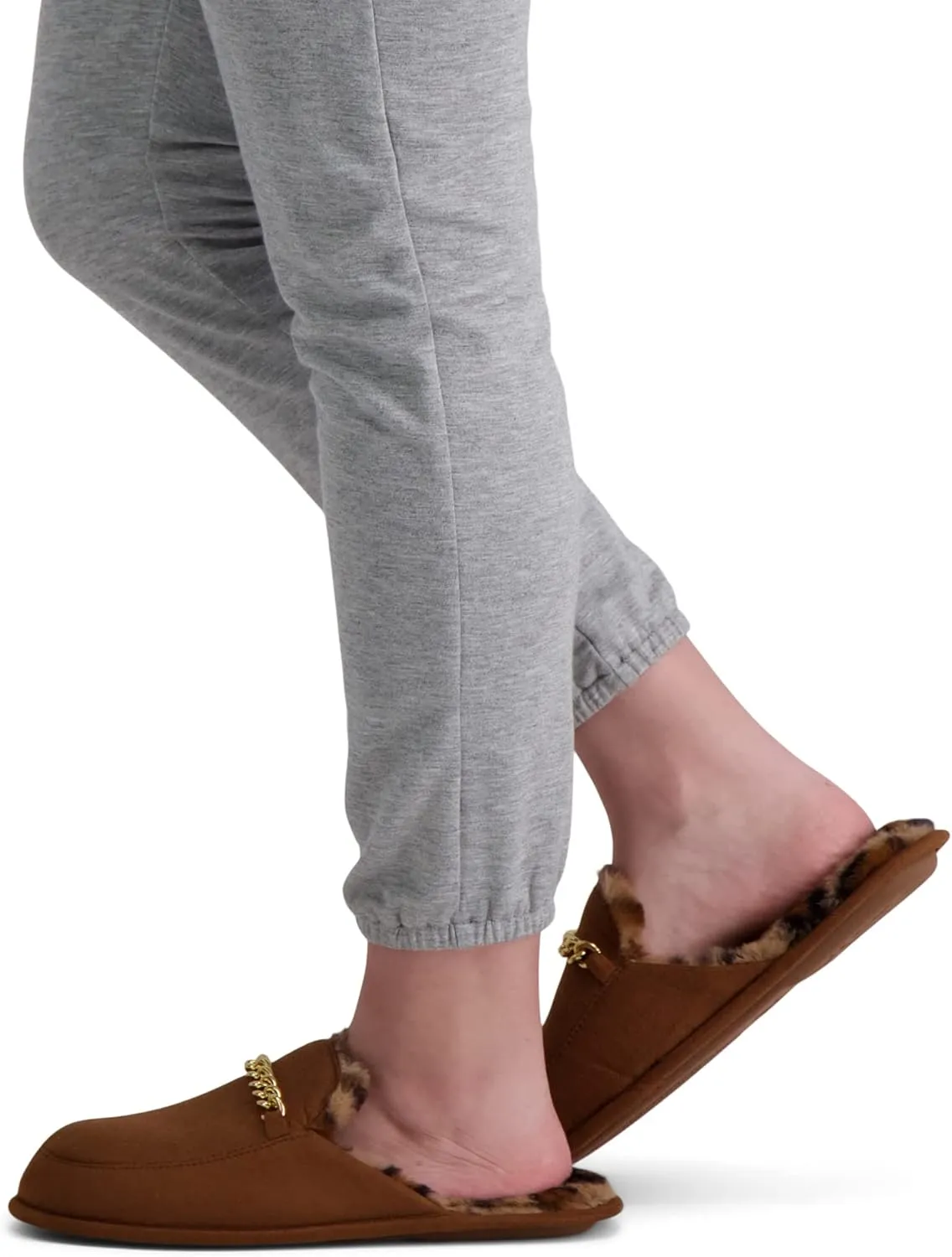 Jessica Simpson Women's Plush Fashion Scuff Slipper House Shoe with Memory Foam