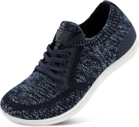 L-RUN Mens Walking Shoes Wide Toe Barefoot Shoes Minimalist Men's Casual Dress Shoes Breathable Zero Drop Fashion Sneakers
