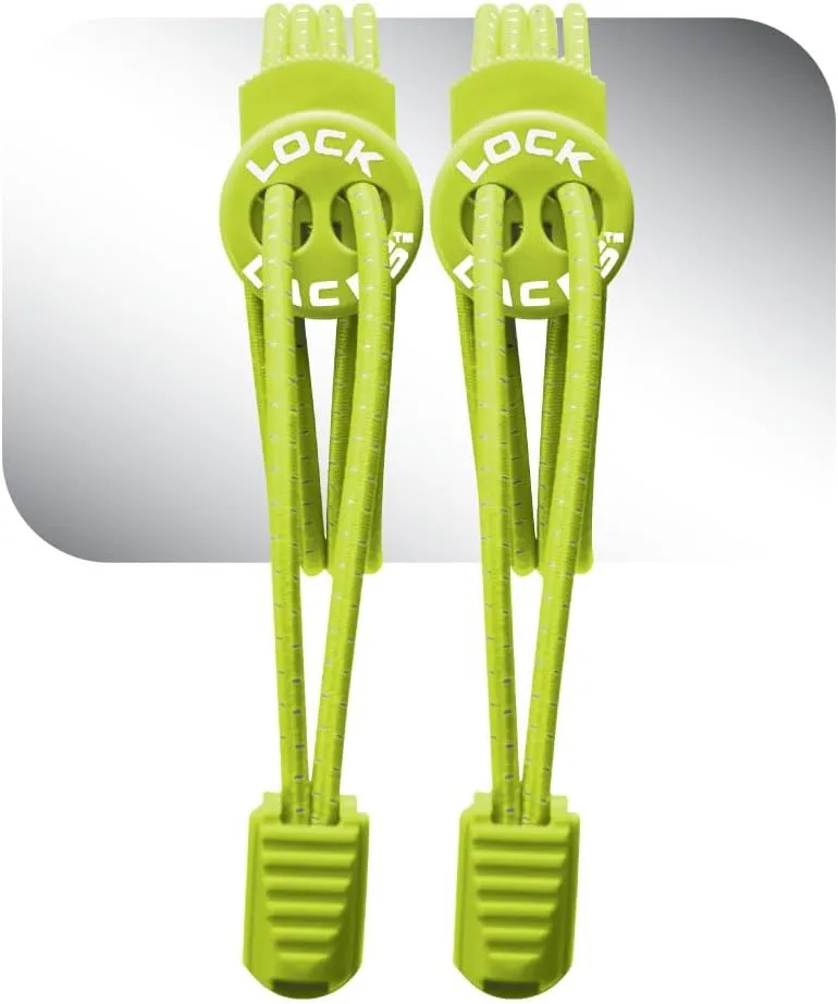 Lock Laces - Elastic No Tie Shoelaces 1 Size Fits All for Kids Adults Tieless Shoe Laces Tennis Shoes Sneakers