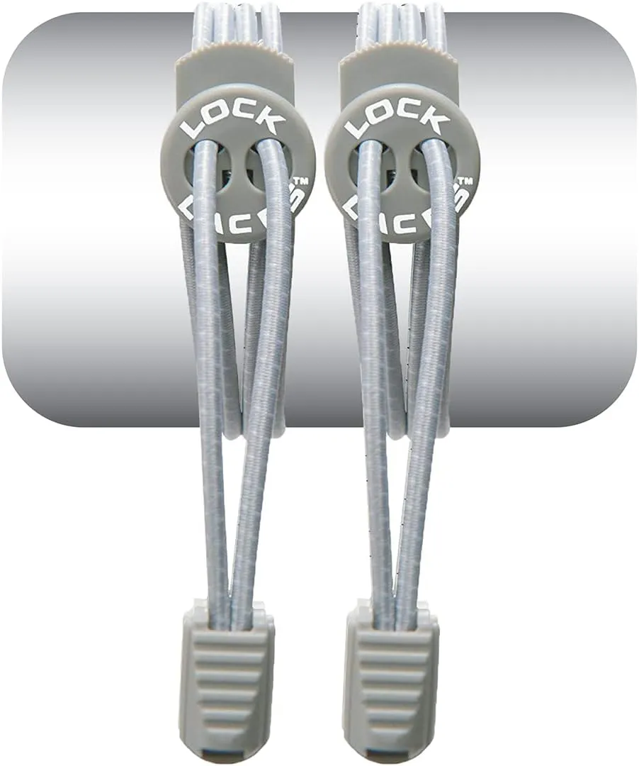 Lock Laces - Elastic No Tie Shoelaces 1 Size Fits All for Kids Adults Tieless Shoe Laces Tennis Shoes Sneakers