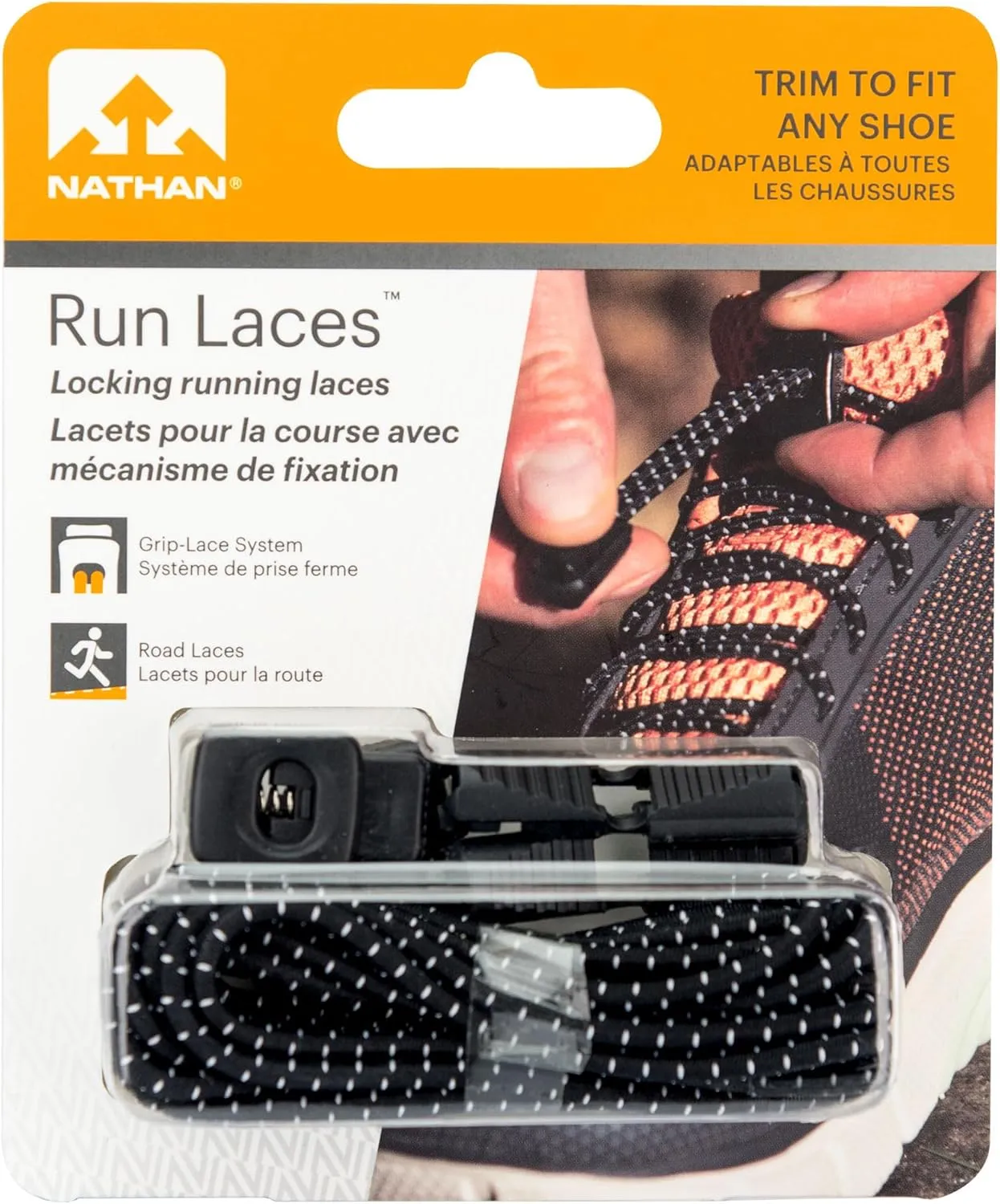 Nathan Elastic, No Tie Shoe Laces for Running and Active Sports