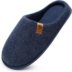 ONCAI Mens Cozy Memory Foam Scuff Slippers Slip On Warm House Shoes Indoor/Outdoor with Best Arch Support
