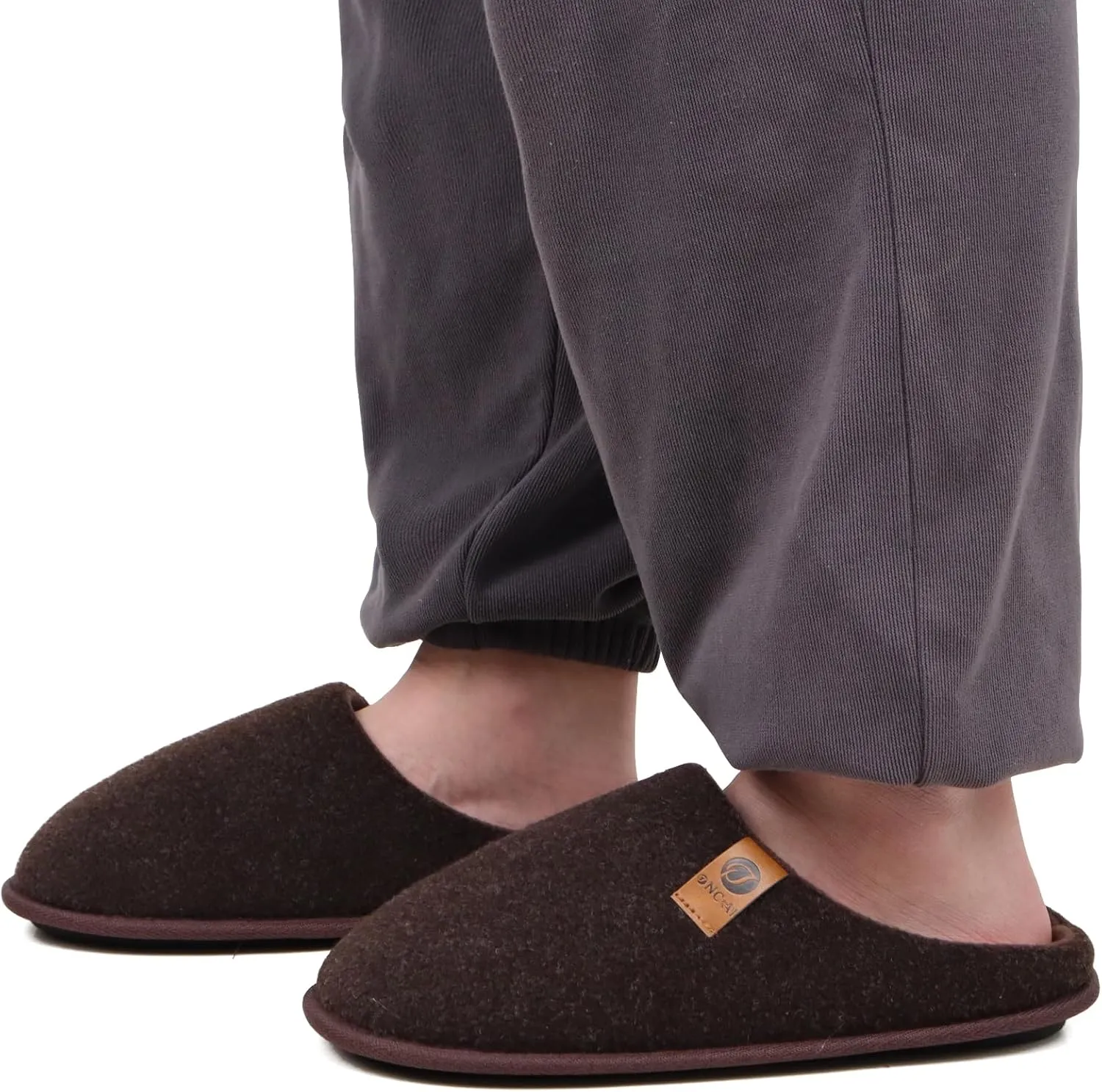 ONCAI Mens Cozy Memory Foam Scuff Slippers Slip On Warm House Shoes Indoor/Outdoor with Best Arch Support