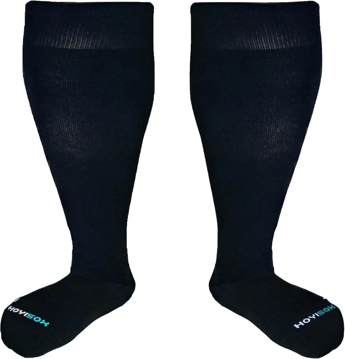Plus Size Compression Knee High Socks, Wide Calf Extra Large for Men and Women, Comfortable Cotton