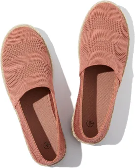 POVOGER Women's Black Flats Mesh Slip On Shoes Breathable Loafers Espadrilles Flats Soft Womens Casual Shoes